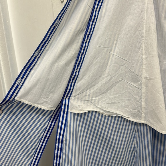 Nicholas striped cotton maxi summer dress blue US size 4 small - Picture 15 of 15